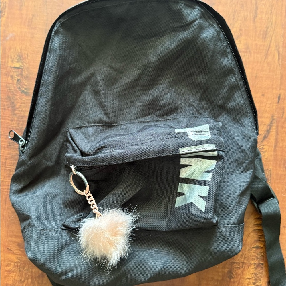 Victoria’s Secret Black Backpack with PINK Logo